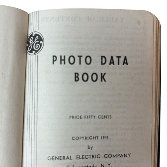 VTG 1945 GE "Photo Data Book" General Electric Service Light Exposure Charts EUC - Picture 12 of 16